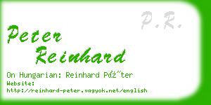 peter reinhard business card
